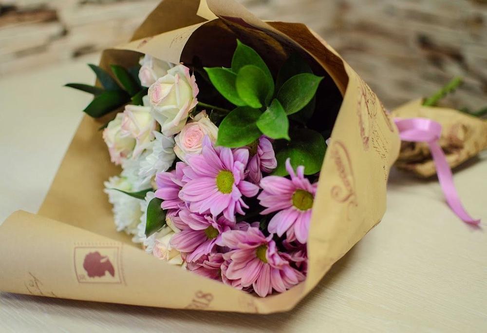 Букет цветов из: Розы и Хризантемы в Кораблино