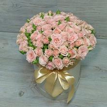 Цветочная композиция из Розы в шляпной коробке #REPLACE_PRED# Кораблино