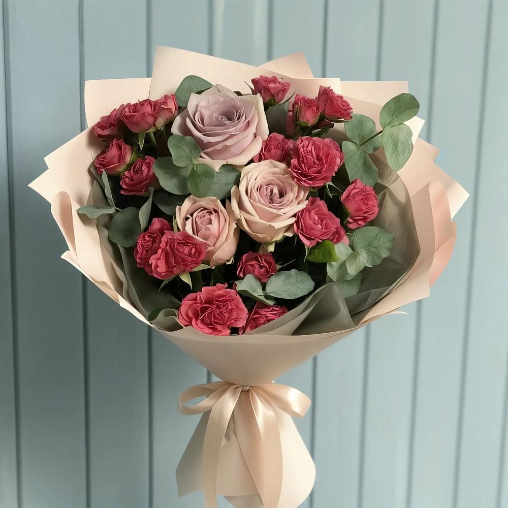Букет цветов из: Гвоздики и Розы в Кораблино