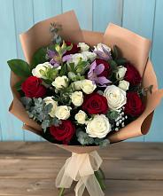 Букет цветов из:  Розы и Альстромерии в Кораблино
