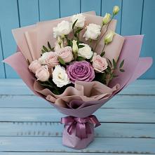 Букет цветов из:  Розы и Лизиантусы #REPLACE_PRED# Кораблино