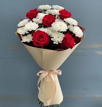 Букет цветов из:  Розы и Хризантемы в Кораблино
