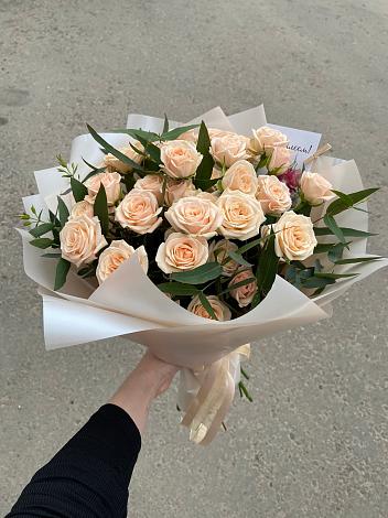 Букет Кремовые розы Латте в Кораблино