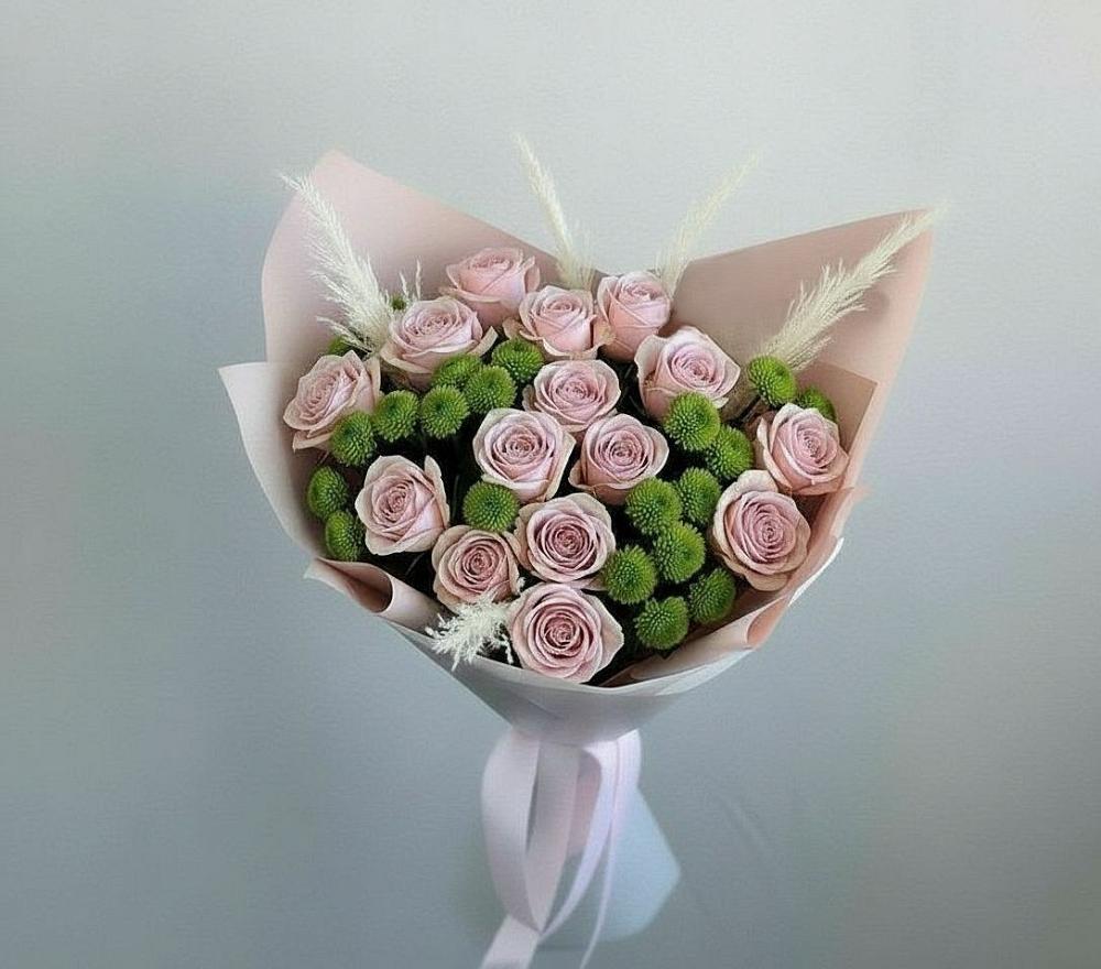 Букет цветов из: Розы и Хризантемы в Кораблино