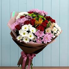 Букет цветов из:  Розы, Хризантемы и Альстромерии в Кораблино