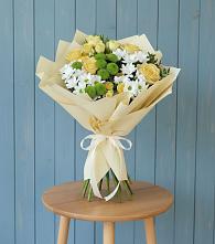 Букет цветов из:  Хризантемы и Розы в Кораблино