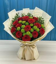 Букет цветов из:  Розы и Хризантемы в Кораблино