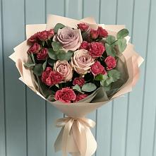 Букет цветов из:  Гвоздики и Розы #REPLACE_PRED# Кораблино