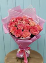 Букет 15 Розовых роз Равель в Кораблино