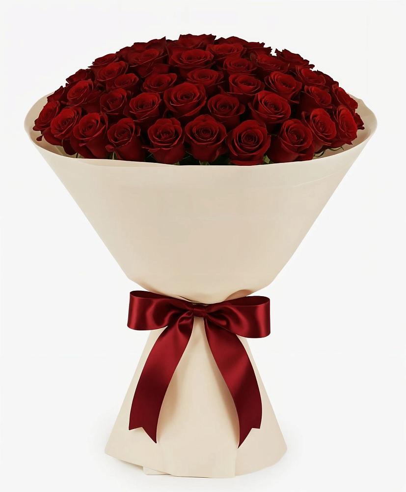 Букет 101 Бордовая роза Блэк Бакарра в Кораблино