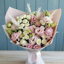 Букет цветов из:  Альстромерии и Розы #REPLACE_PRED# Кораблино